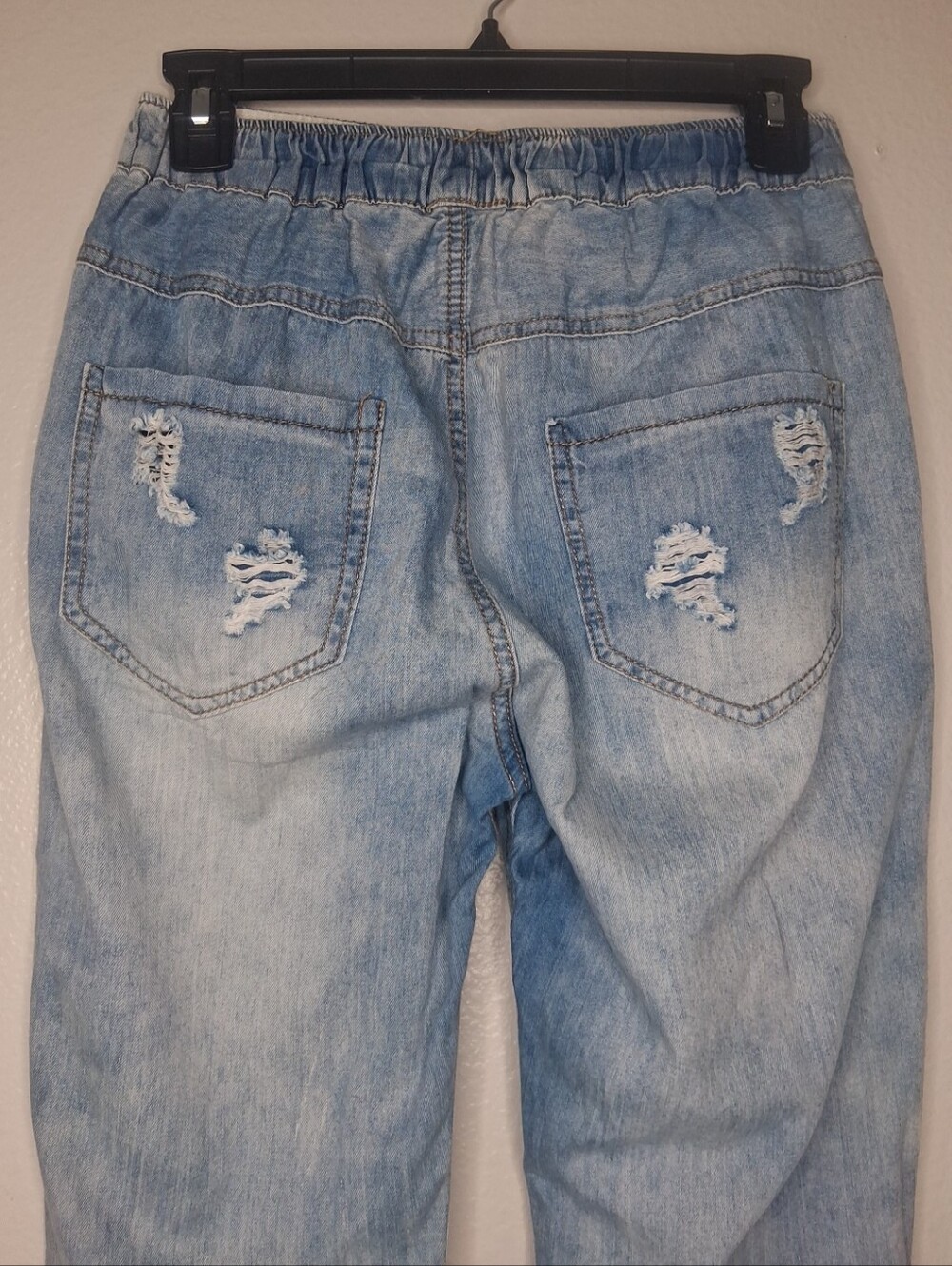 Boho Bundle -2 Cropped Jeans Embroidered Cat Y2K Inspired High Rise Pull-On M - Picture 13 of 16